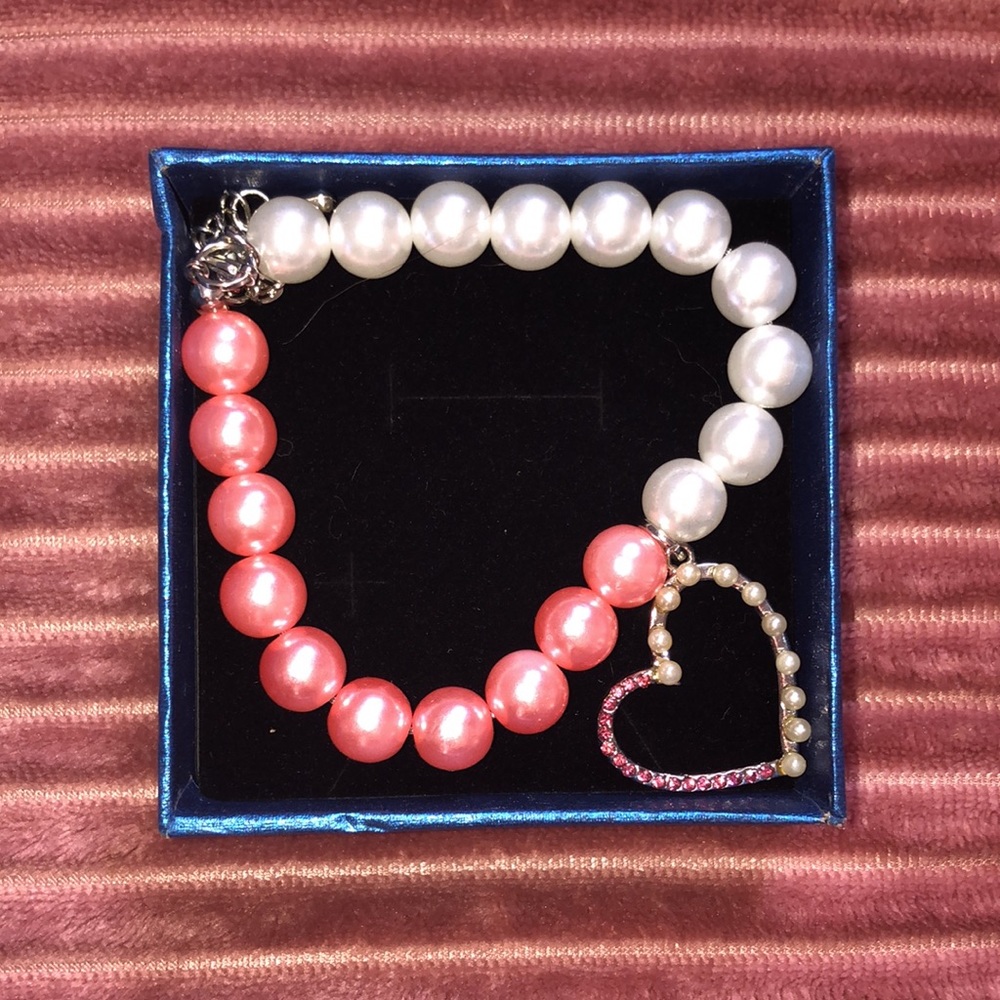 Dog Pearl Necklace (S) Pink & White Necklace for pets